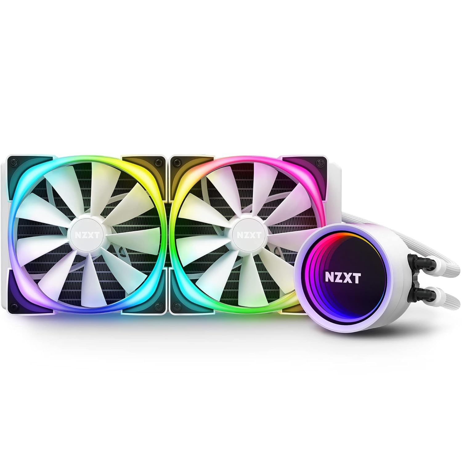 Kraken X63 RGB Black - All-In-One RGB CPU Liquid Cooler with RGB Fans - Infinity Mirror Design - Powered by CAM