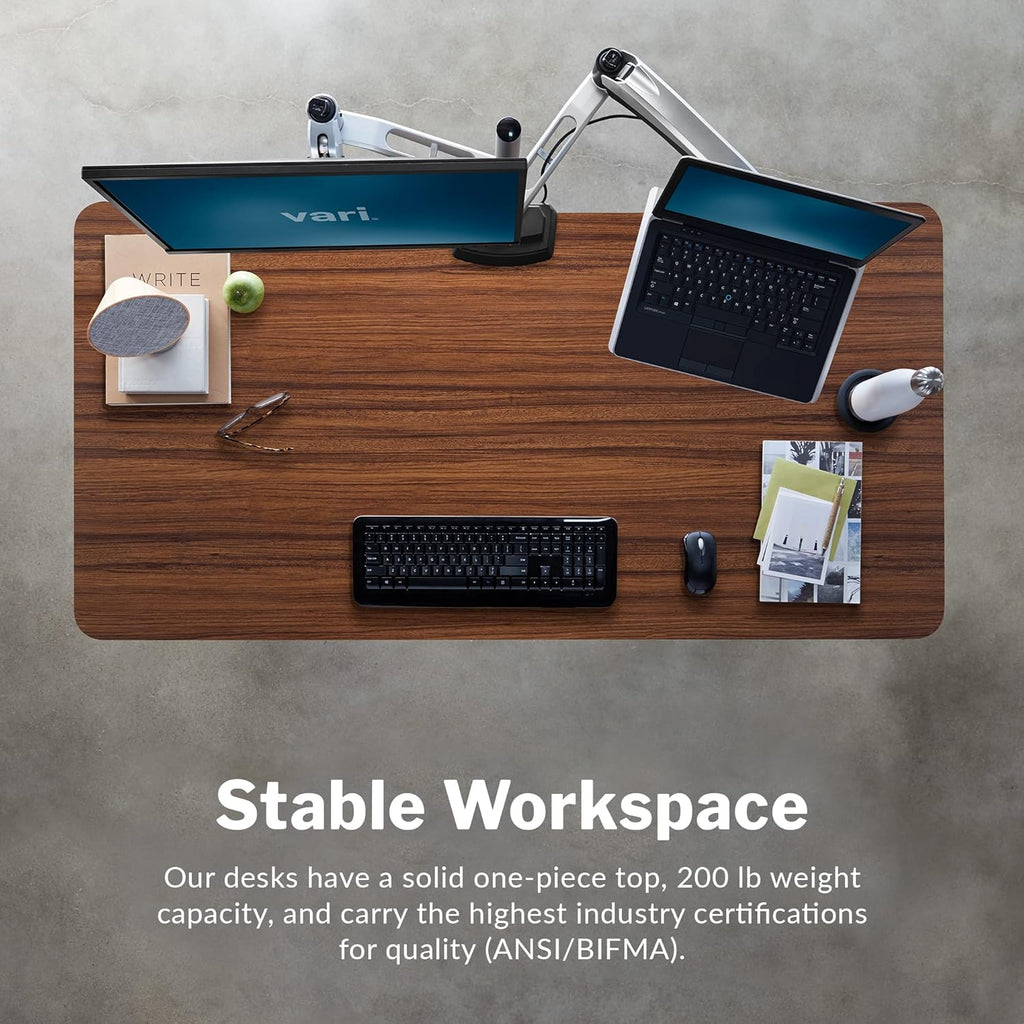 - Standing Desk Adjustable Height (60" X30')- Electric Sit-Stand Computer Desk for Work or Home Office- Dual Motor with Memory Presets- Adjustable Desk from desk- Darkwood